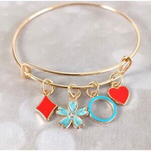 From Spark to Forever Charm Bracelet Diamond Flower Ring Heart Gift